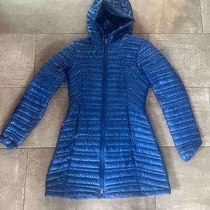 Blue Patagonia long coat.  Size small